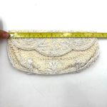Vintage White Beaded Clutch Bag by Cecile Photo 7