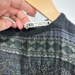 ZARA Embellished Boho Scarf Print Blouse – Made in India (Women’s M) Photo 4