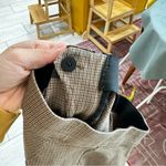 Everlane  Side Zip Button Closure Pull On Stretch Coco Plaid Ankle Crop Pant 00 Photo 10