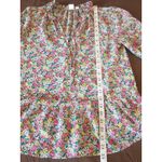 Gap Womens Blouse Sz Small Semi Sheer Ruffle Floral Boho Bohemian Romantic Retro Photo 10