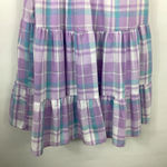 Entro  Plaid Tiered Sundress Size Small Purple Photo 2