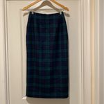 Vintage Austin Reed Wool Front Placket Preppy Conservative Maxi Skirt Size 6 Blue Photo 2
