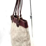 CELINE  Triomphe Cream and Brown Tote Bag EUC Photo 2