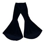 Stretchy Boho Western Super Flare Bell Bottoms Size Small Black Photo 0