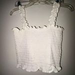 Reformation Ruffle White shirt Size Small Beachy Boho Coquette Photo 1