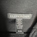 Eileen Fisher  Black Collarless Crepe Jacket Blazer Size M One Button Travel Photo 1