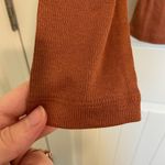 A New Day NEW women’s brown tan ribbed crewneck long sleeve shirt top XS Photo 3