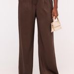 Abercrombie & Fitch Abercrombie Brown Front Pleat Ultra Wide Leg Trousers Photo 0