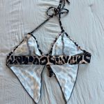 Women Leopard Print Halter Top and Skirt Set Size M Brown Size M Photo 5