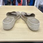 Eileen Fisher  Women's Tarry Espadrille Wedge Slide in Bone Size 6 EUC Photo 5
