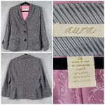 Aura  Jacket Women 14 Gray Vintage Tweed Speckled Circle Blazer Office Y2K Boho Photo 1