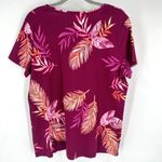 Croft & Barrow  NWT Classic Tee Crew Neck Short Sleeve Shirt Tropical Size XL Red Photo 2