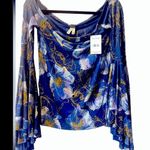 Free People  navy wide sleeve blouse NWT host pick! 💃🌸🎉 Photo 8