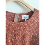 Bohme  Rust Smocked Midi Dress Floral Fall Tiered Size Small Boho Casual Photo 1