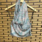 Ro & De  Blue Floral‎ Cowl Neck Tank Top Size XS Photo 0