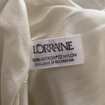 Vintage Lorraine Robe USA Bridal Tie Waist Scalloped Lace Elastic Ivory 2X NWT White Photo 4
