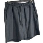 Outdoor Voices  Gray Elastic Waist Drawstring Shorts S 86% Polyester 14% Spandex Photo 0