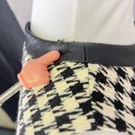 Ralph Lauren Lauren Houndstooth black white sleeveless dress 4 faux leather trim Photo 6