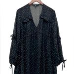 For Love & Lemons Truffles Polka Dot Babydoll Mini Dress Black Romantic Size S Photo 5