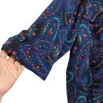 Catherines Shirt Womens Plus 3X Blue Pink Button Up Paisley Work Career Office Photo 2