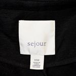Sejour Minimalist Shawl Contemporary Lagenlook Black Crepe Duster Photo 15