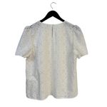 Sézane Sezane Annabelle Blouse Embroidered Eylet Ivory Cream 44 Short Sleeve Romantic Photo 4