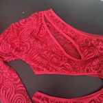 Frederick's of Hollywood  Red Sheer Lace Bodysuit Size XL NWT Red Bodysuit Photo 1