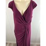 La Femme  Dark Berry Ruched Jersey Sheath Gown. Size 18. NWOT Photo 4