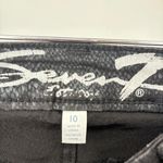 7 For All Mankind  Skinny Jeans 29 Black Coated Snake Print Faux Leather Look Photo 3