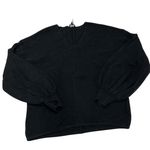 1. State  Sweater Womens Medium Black Balloon Sleeve Ribbed‎ Knit V Neck Photo 1