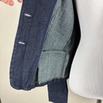 Ralph Lauren  Jeans Co Denim Blazer Jacket Womens Medium Dark Blue Stretch Preppy Photo 9