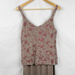 Alex Evenings Women's Size 12 Sleeveless Long Formal Dress Brown Floral Photo 1