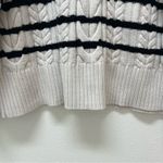 Philosophy  Republic Clothing White and Black Crew Neck Sweater Cable Knit size L Photo 3