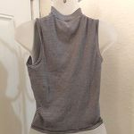 2000s Gothic Grunge Whimsygoth Black White Striped sleeveless top shirt blouse tank mock turtle neck criss cross Size M Photo 4