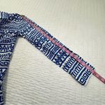 Elliott Lauren Button Down LongSleeve 100% Cotton Blue and White Print Shirt Size 8 Photo 5