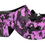 Crocs Siren Hyper Floral Platform Clogs Black Multi Women’s 8 NWOT Purple Black Photo 0