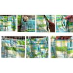 Cape Madris Skirt Size 6 Plaid Button Zip Green Yellow Blue Pockets Maine EUC Photo 4