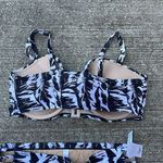 Cacique  Swim High Rise Bikini Tropical Black Sexy Black White NWT Photo 8