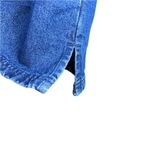 Chic Size Medium Denim Zipper Front Hoodie with Pockets & 3” side slit V… Blue Photo 4