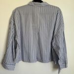 Everlane NWT  Woven PJ Top Blue Stripe Button Down Shirt Cotton Sz L Photo 2
