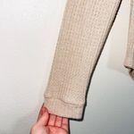 American Eagle Soft & Sexy Plush Cream Waffle Knit V-neck Tee Photo 3