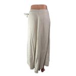 Oysho Women's Gray 100% Linen Tie High Waisted Straight Midi Wrap Skirt Size M Photo 1