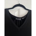 Nina Leonard  Women's Black V Neck Blouse‎ Quiet Luxury Closet Staple Photo 2
