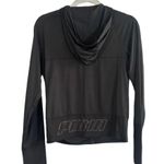 Puma Black Hooded Cropped Lightweight Casual Athletic Jacket Women Sz S Photo 1