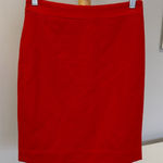 J.Crew The Pencil Skirt Red Wool Blend Women's Skirt Sz 00 Photo 0