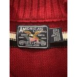 American Living Women Red Pullover Sweater Cotton 1/4 Zip Long Sleeve Size Large Photo 2
