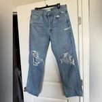AGOLDE 90s Mid Rise Straight Distressed Blue Denim Jeans size 30 Photo 1