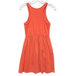 Everly  Orange Fit Flare Sleeveless Knit Skater Dress S Spring Casual Fairy Boho Photo 2