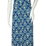 Boden Women’s Maxi Dress Blue White Floral Flowers Jersey‎ Knit Sleeveless 6R Size 6 Photo 0