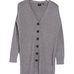 Cyrus Long Button Front Cardigan - Heather Gray Photo 0